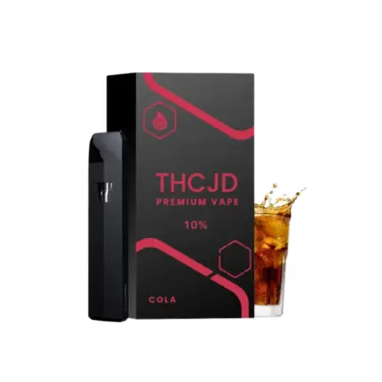 Bilden handlar om THCJD Vape cola med styrkan 10% THCJD